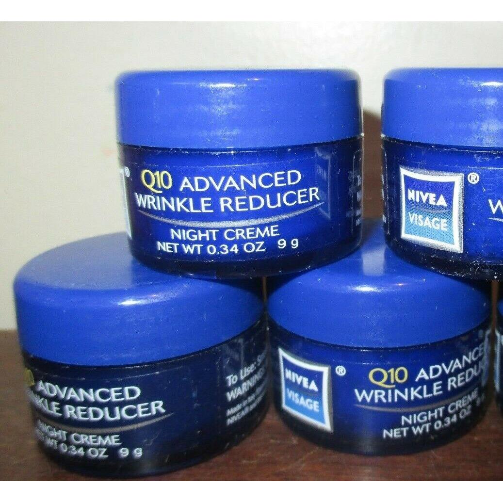 Lot of 4 Nivea Visage Q10 Advanced Wrinkle Reducer Night Cream Creme 0.34 oz