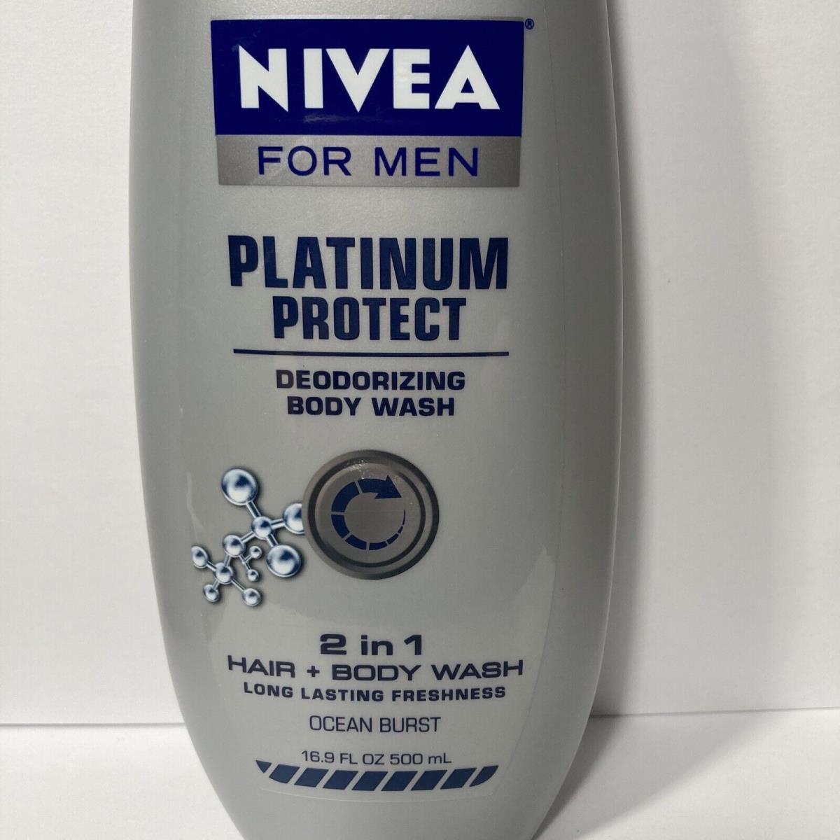 8 Nivea For Men Platinum Protect Deodorizing Body Wash Ocean Burst