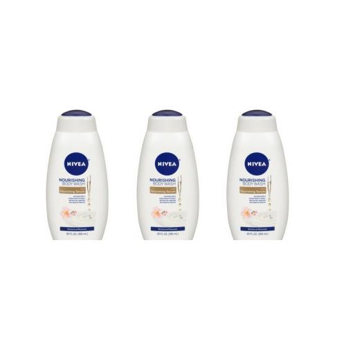 BL Nivea Body Wash 20 oz Botanical Blossom -three Pack