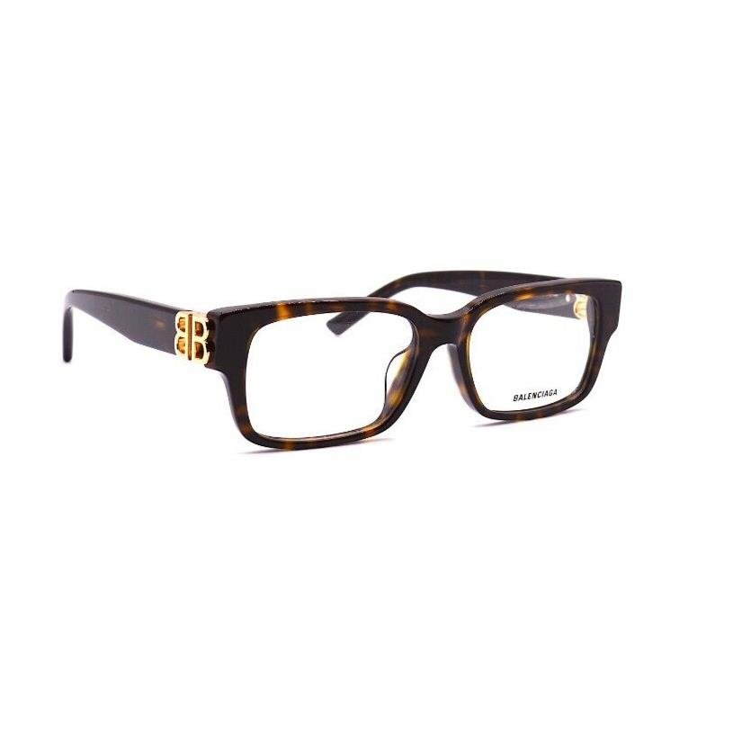 Balenciaga BB0105O 002 Havana Eyeglasses Frame RX 54-16