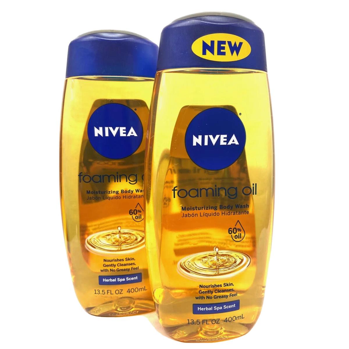 2 Nivea Foaming Oil Moisturizer Body Wash 13.5oz