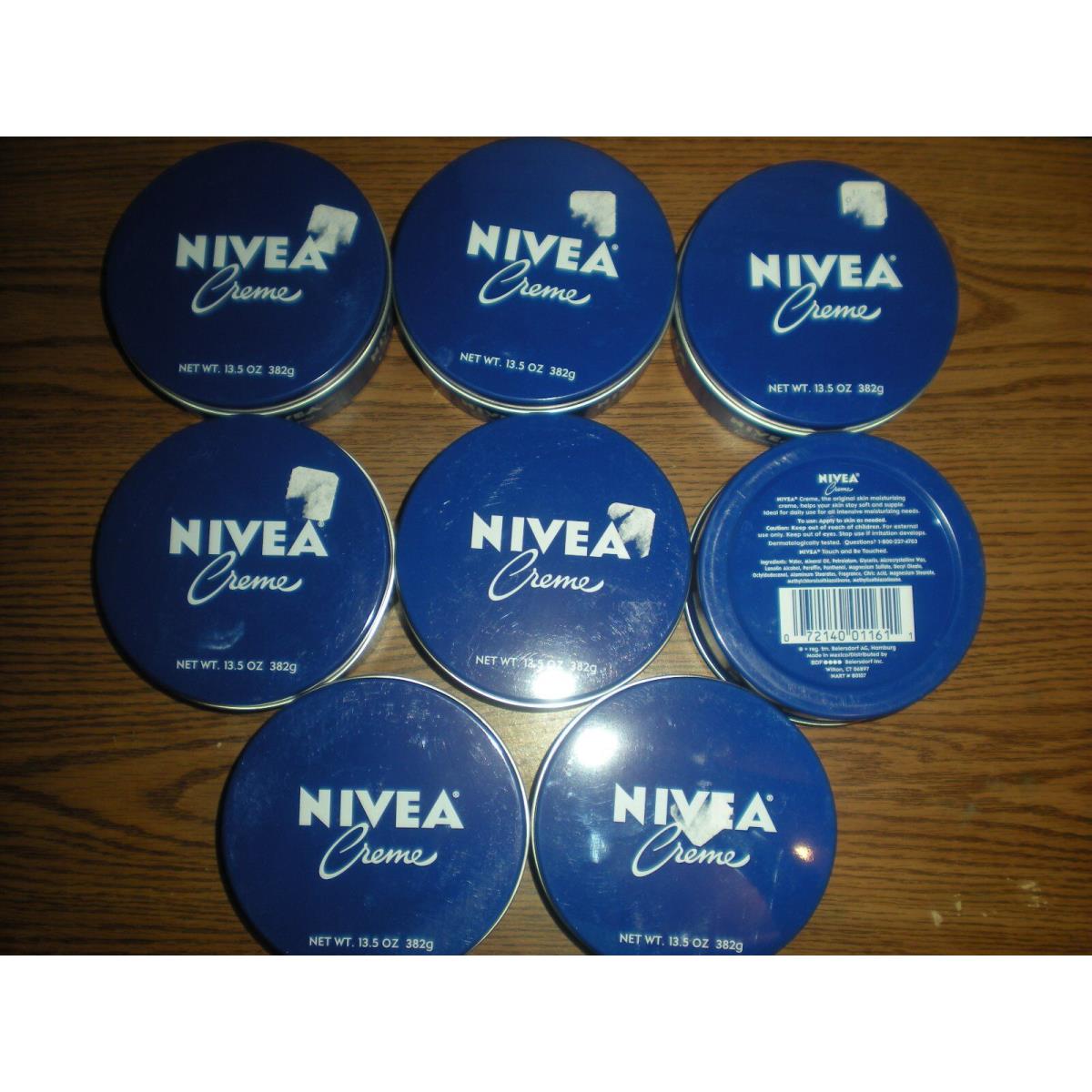 8 Pack Nivea Body Creme Lotion Moisturizer Tin For Soft Skin 400 ML 13.5 Oz