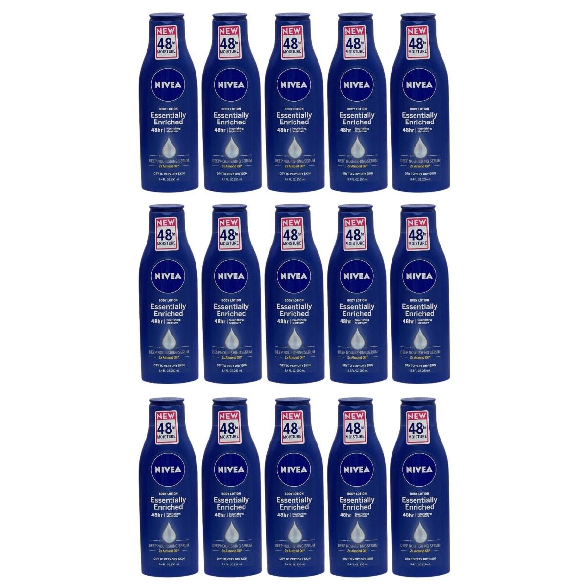 15 Pk Nivea Essentially Enriched 48 HR Body Lotion Deep Nourishing Serum 8.4 oz