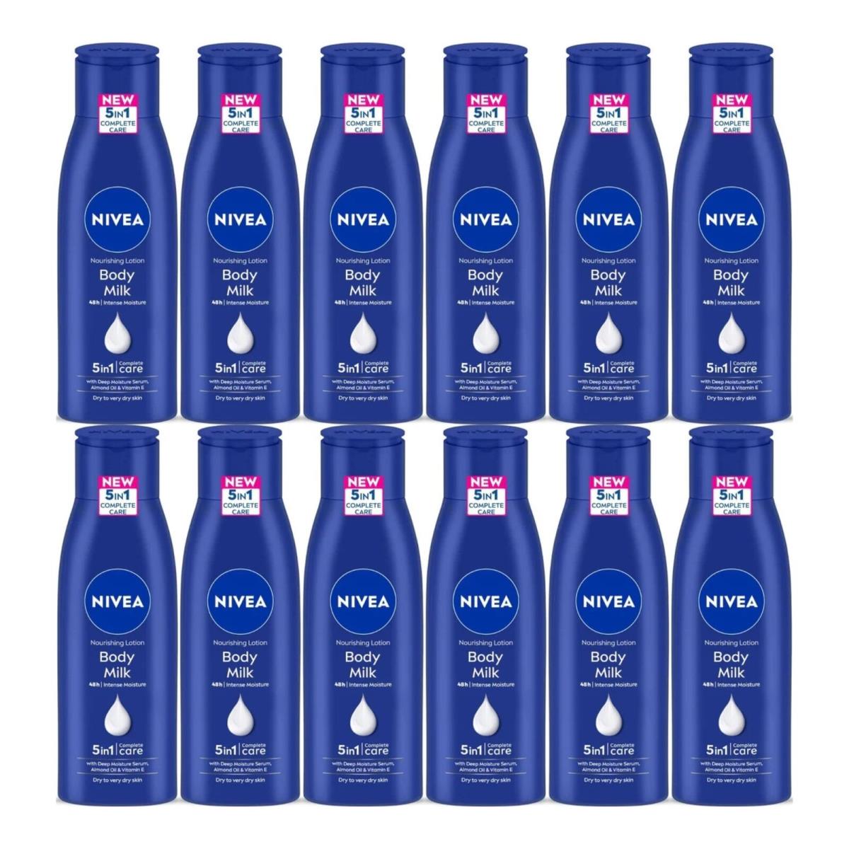 Nivea 5-in-1 Nourishing Lotion - Body Milk Complete Care 6.76oz Pack of 12