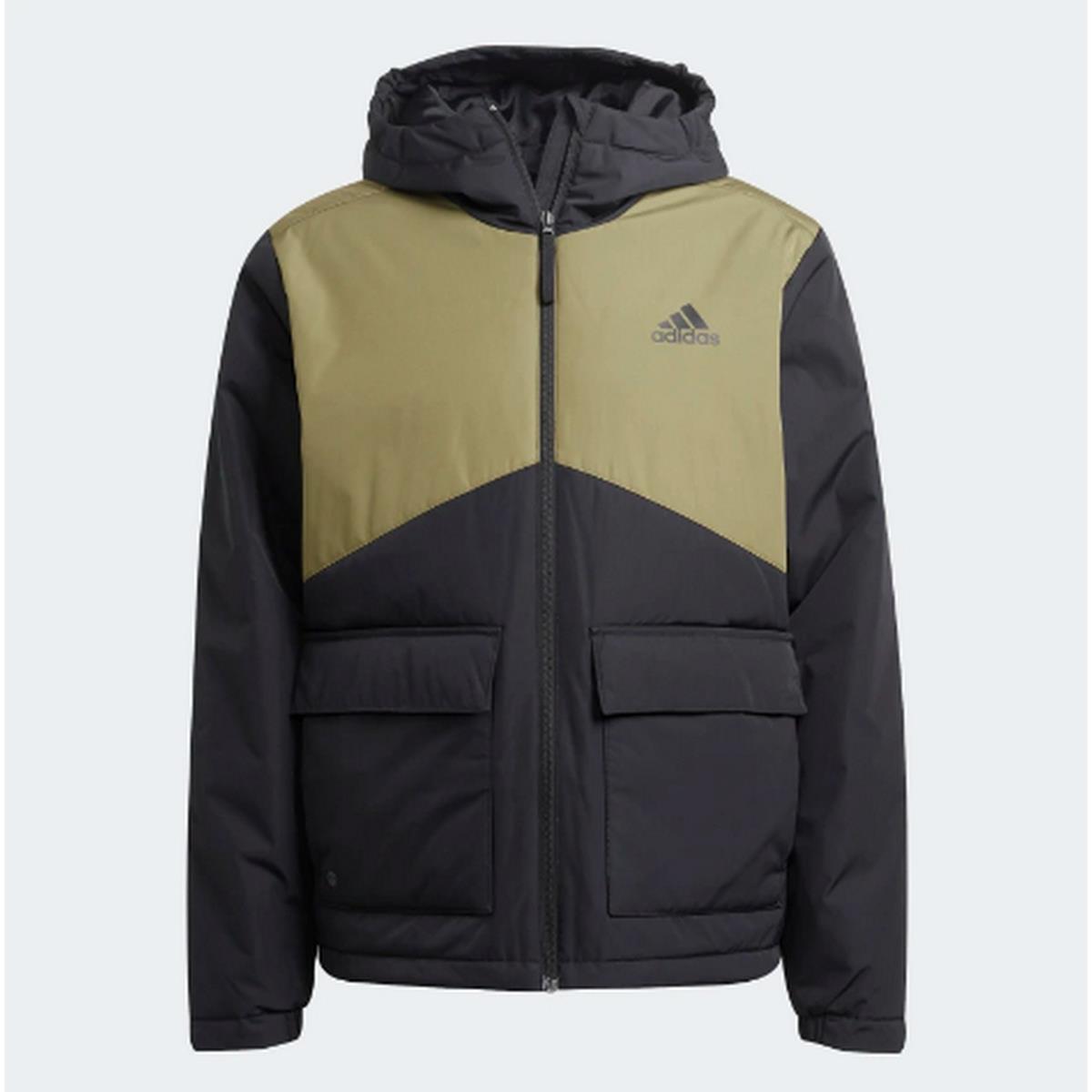 Adidas Outdoors Bsc Sturdy Hooded Jacket Men`s M L Winter Puffer Coat Black