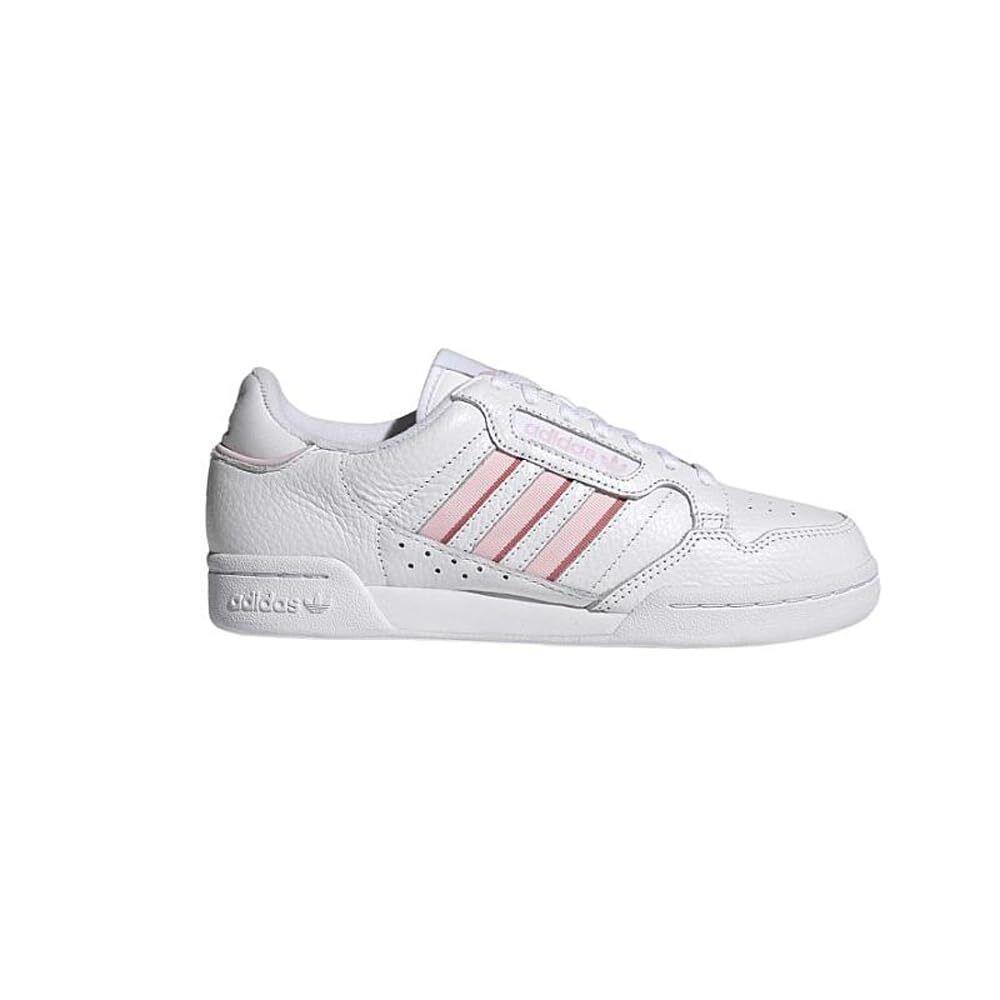 Adidas Women`s Continental 80 Stripes Sneakers Cloud White/clear Pink/hazy Rose - Cloud White / Clear Pink / Hazy Rose