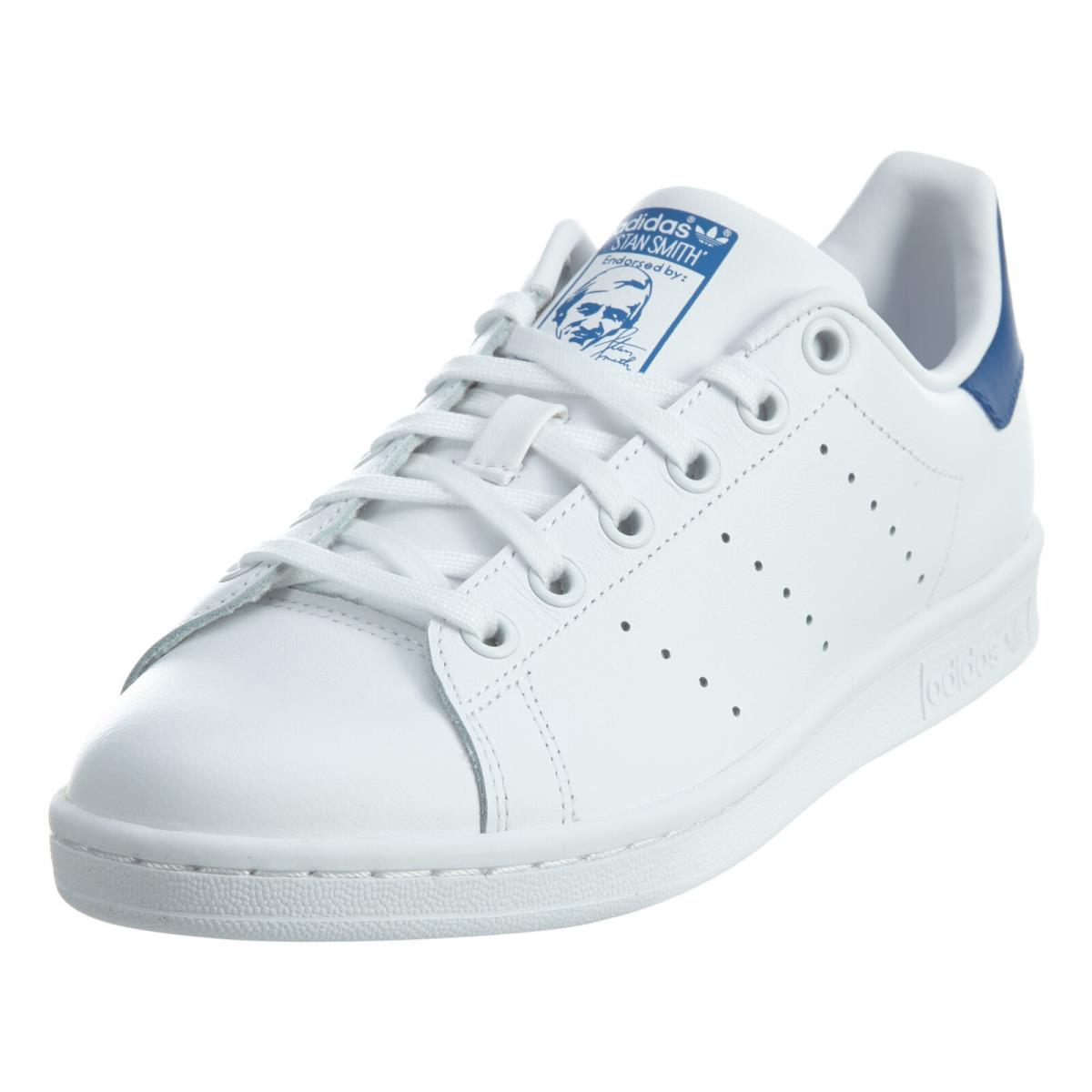 Adidas Stan Smith Big Kids Style : S74778 - White/White-Blue