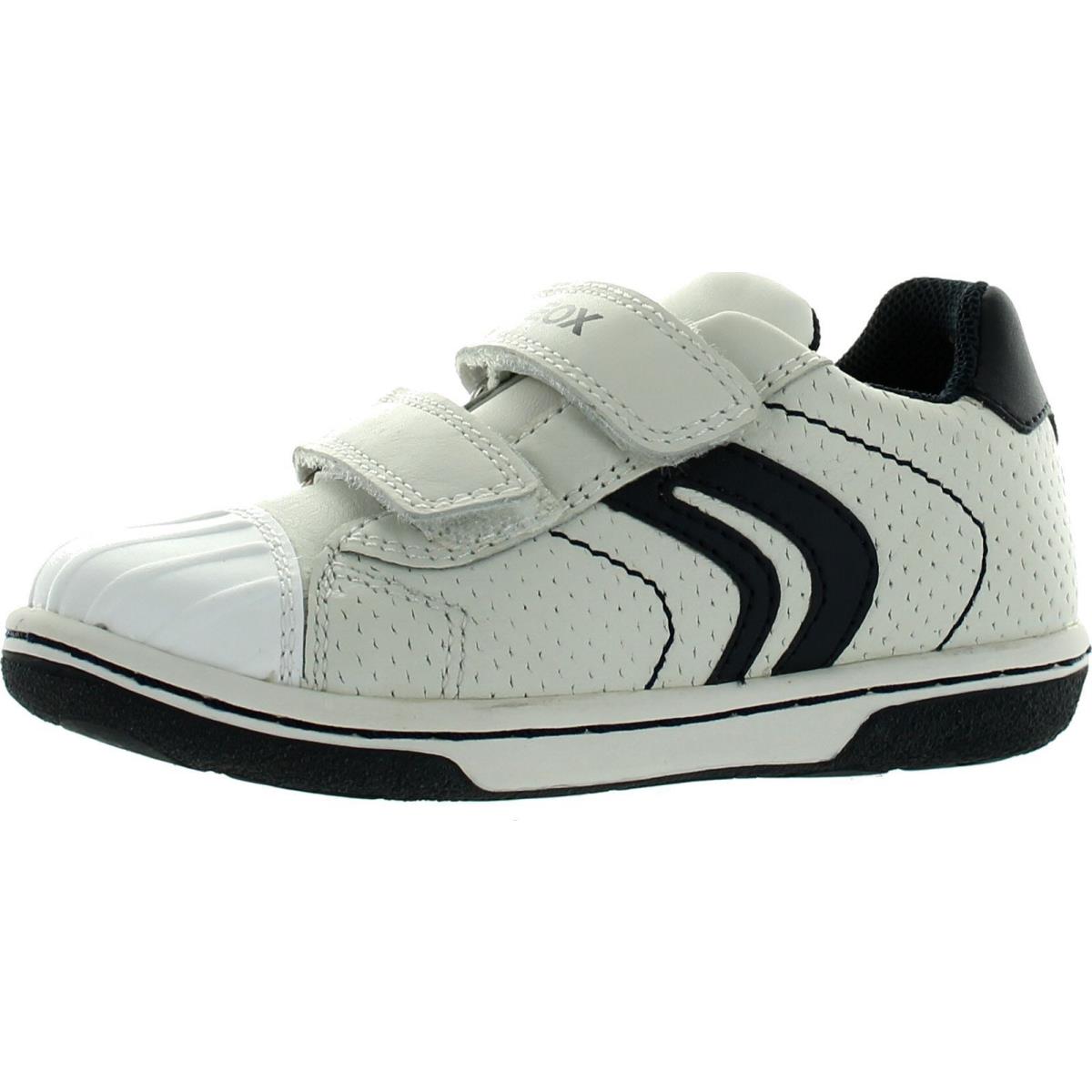 Geox Boys Flick Summer Fashion Casual Sneakers Shoes - White/Navy