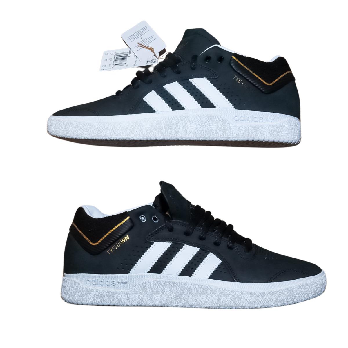 Adidas Men s Tyshawn Skateboarding Shoes Size 12 Black/gold/white HQ2011 - Multicolor