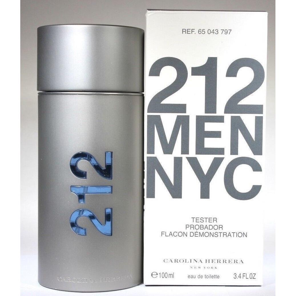 212 by Carolina Herrera Tester For Men Eau de Toilette Spray 3.4 oz