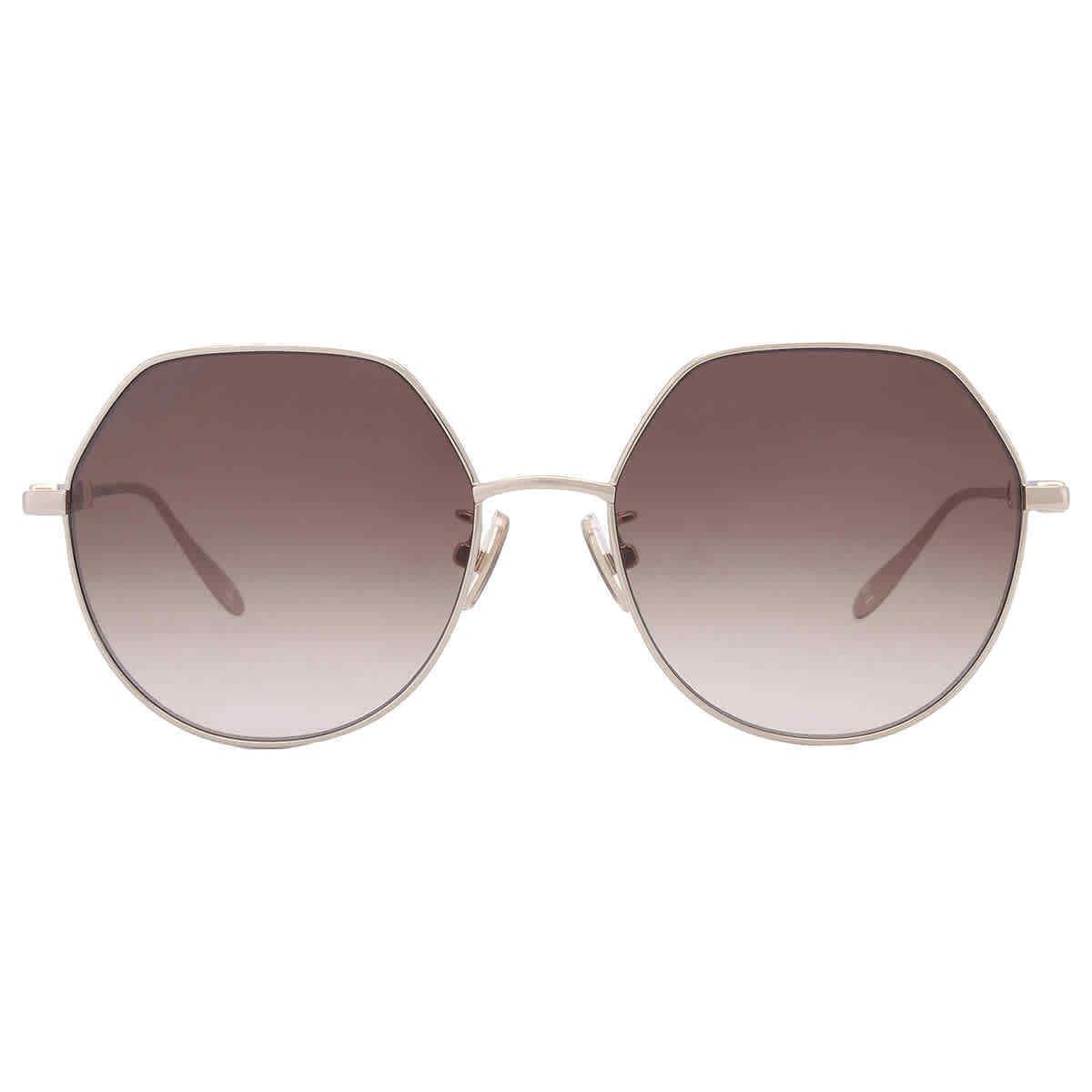 Carolina Herrera Browm Geometric Ladies Sunglasses Shn 066N 0594 54