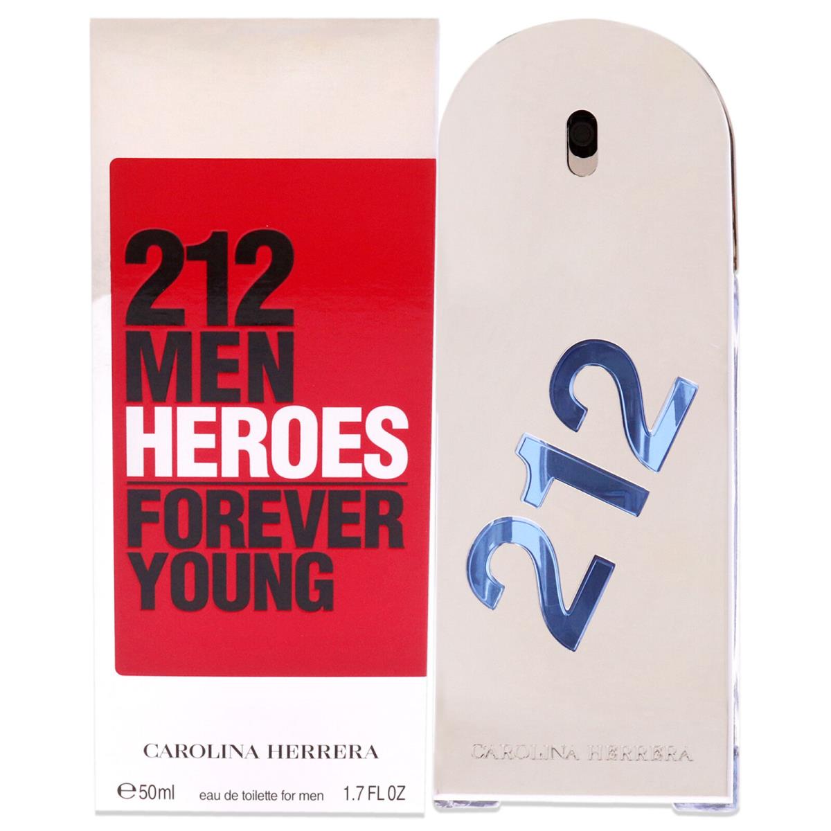 212 Heroes Forever Young by Carolina Herrera - 1.7 oz Edt Spray Cologne For Men