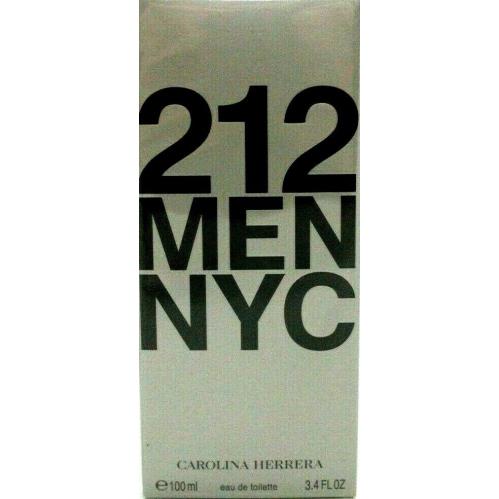 Carolina Herrera 212 Men Nyc Eau De Toilette Spray 3.4 Oz/ 100 ml Item