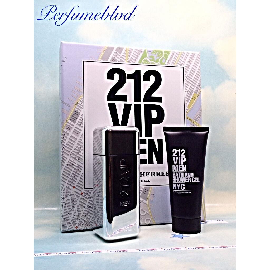 212 Vip Men Carolina Herrera 2 Pcs Gift Set 3.4 Fl.oz Eau DE Toilette Spray