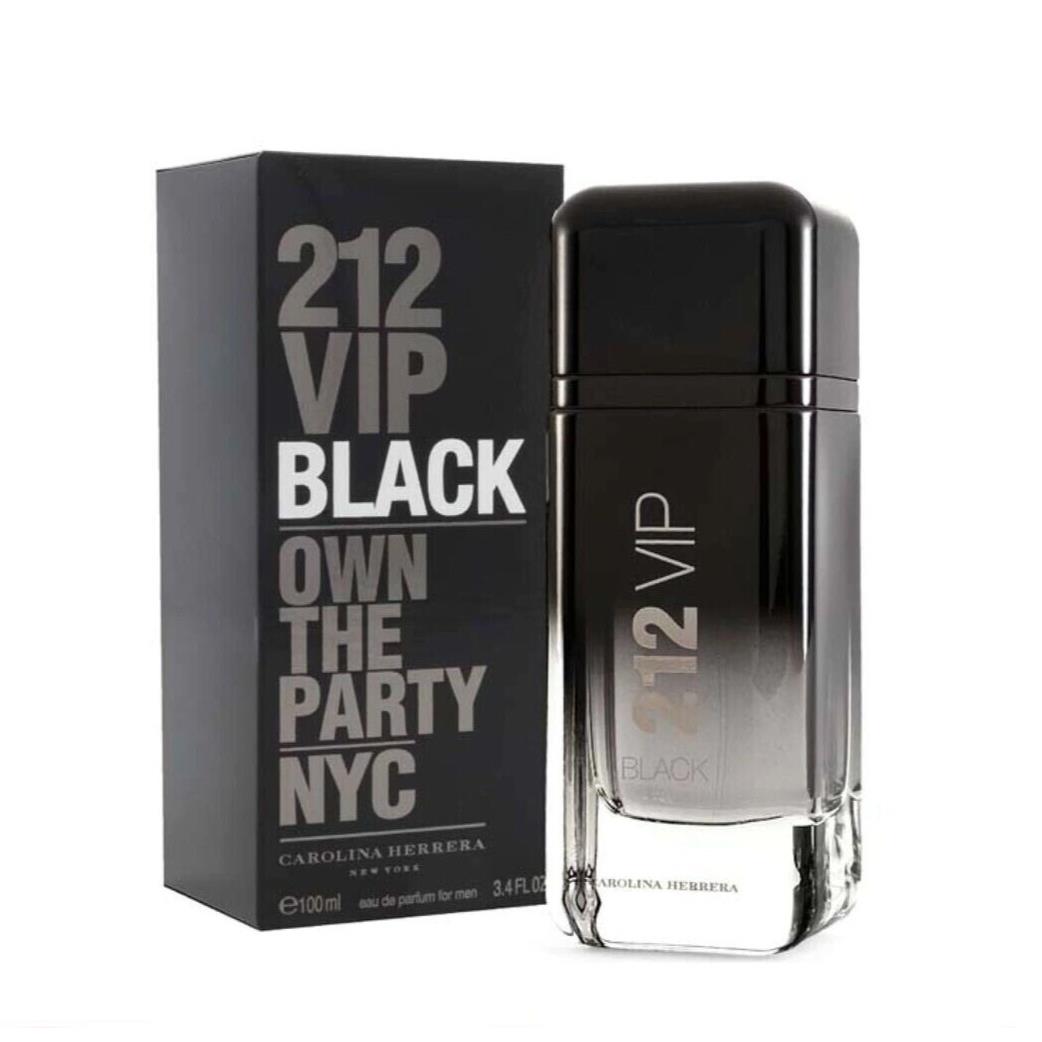 212 Vip Black by Carolina Herrera Edp Spray For Men 3.4oz Box