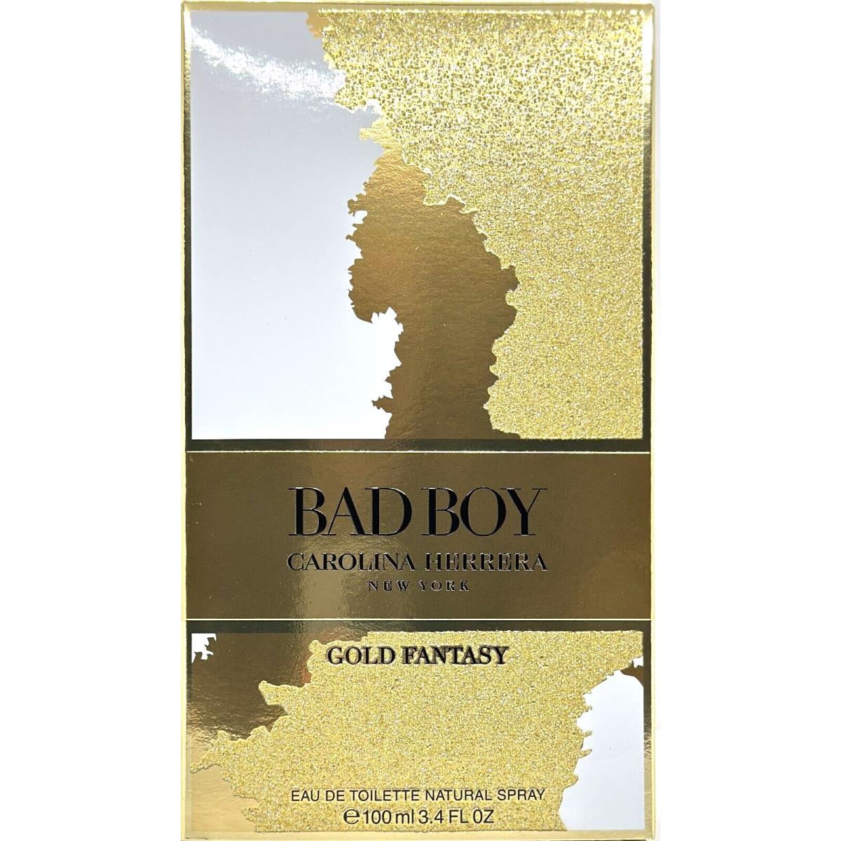 Carolina Herrera Bad Boy Gold Fantasy Edt Spray For Men 3.4 Oz / 100ml