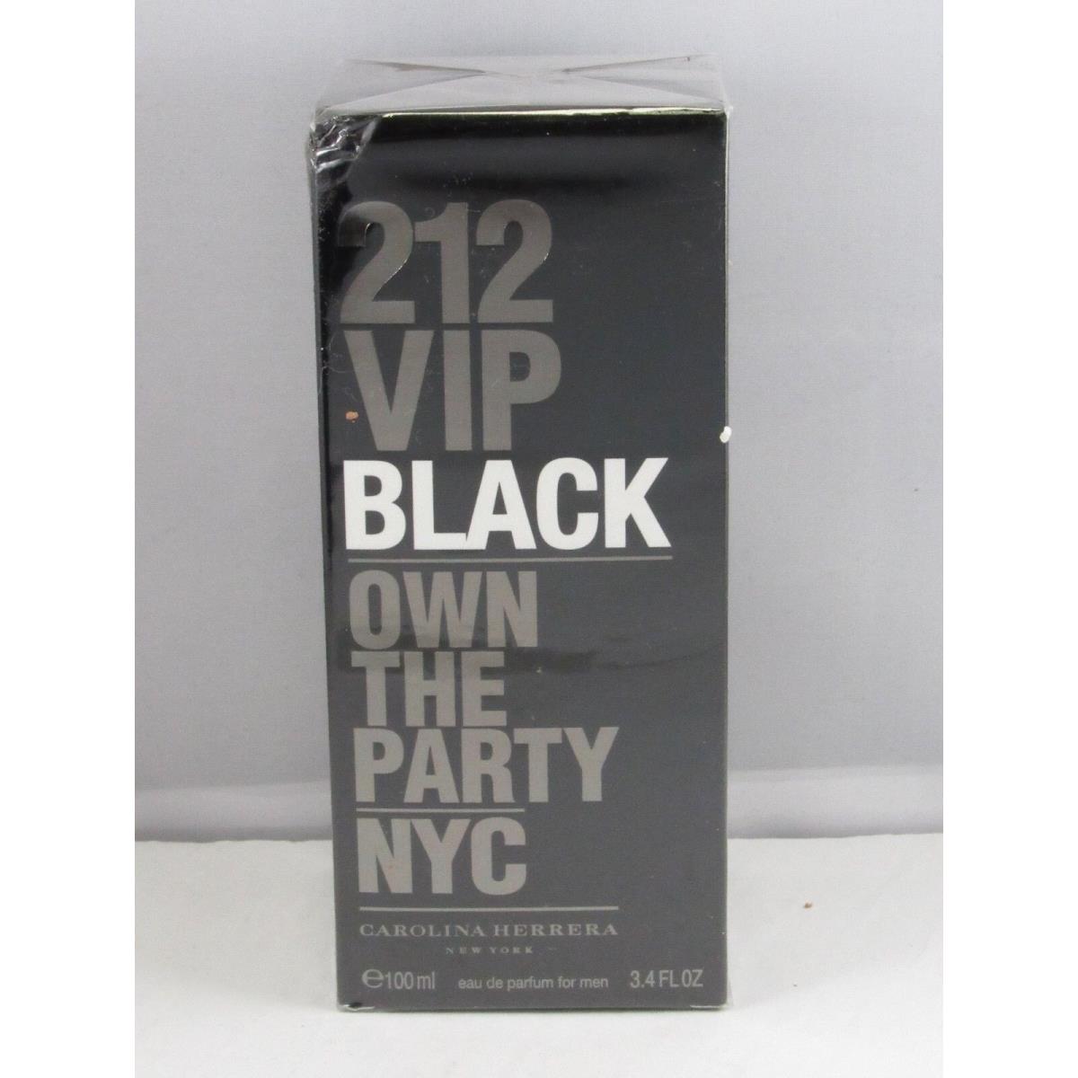 Carolina Herrera 212 Vip Black 3.4 Oz. 100 ml Eau de Parfum For Men Box