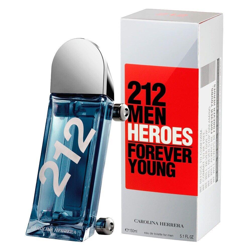 212 Heroes Forever Young Carolina Herrera 5.1 oz / 150 ml Edt Men Cologne