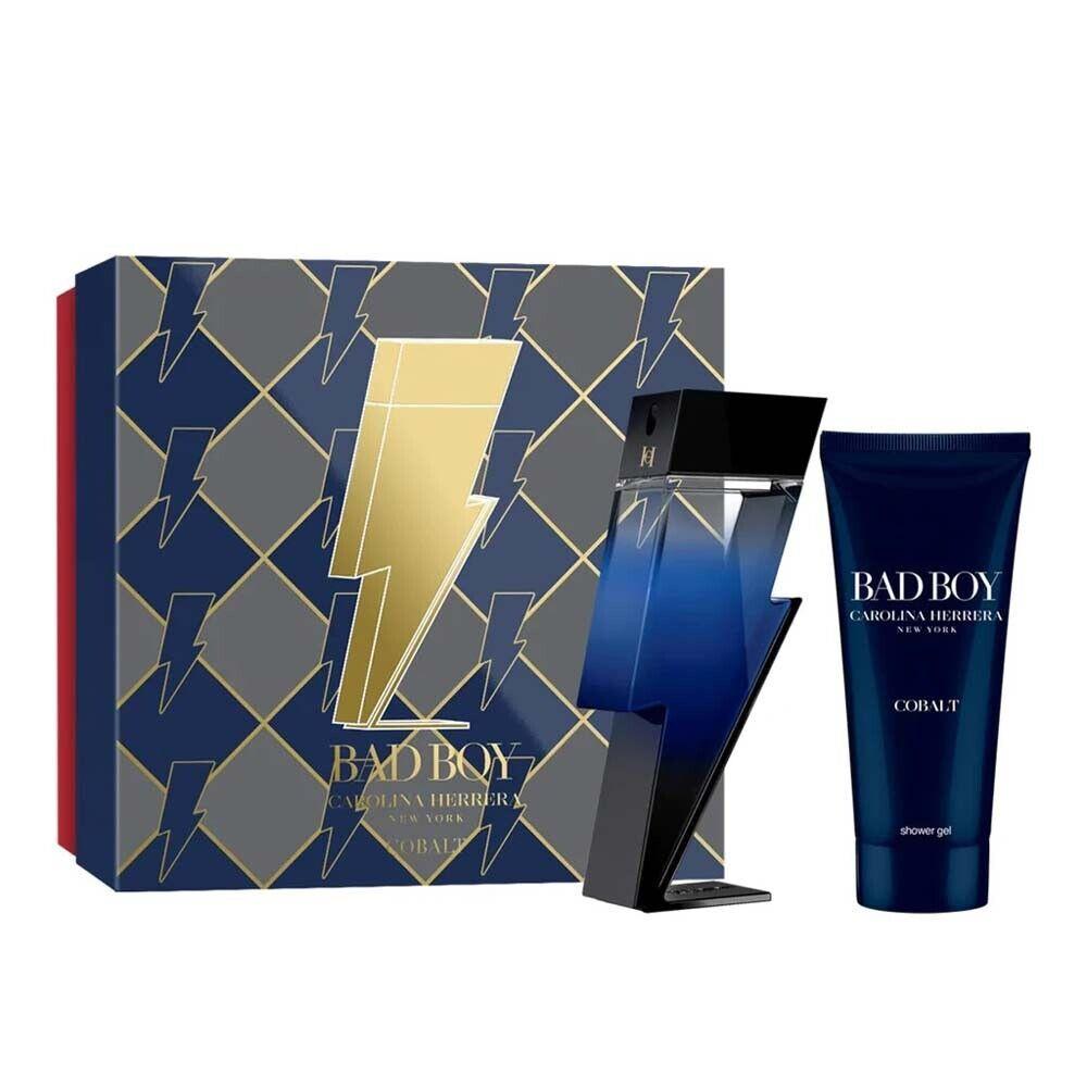 Carolina Herrera Bad Boy Cobalt 2 PC Men Gift Set - 3.4OZ EDP+3.4 OZ Shower Gel