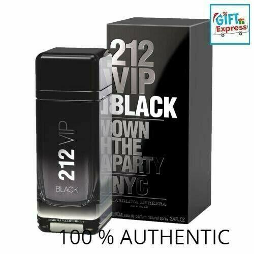 212 Vip Black Men Carolina Herrera 3.4 oz /100ml Edp Spray