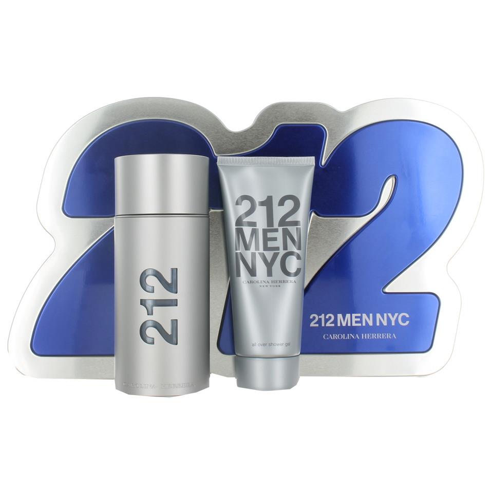 212 Men Nyc By Carolina Herrera For Men Set: Edt 3.4oz + Shower Gel 3.4oz