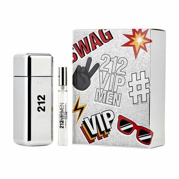 212 Vip by Carolina Herrera Gift Set 3.4 Edt + 10ML Mini --for Men