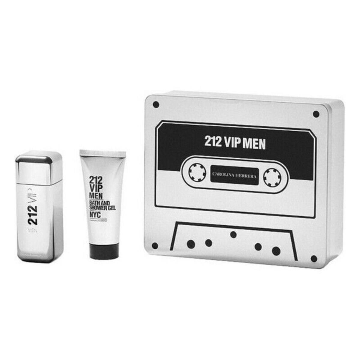 Carolina Herrera 212 Vip Men 2 PC Gift Set - 3.4 OZ Edt + 3.4 OZ Shower Gel