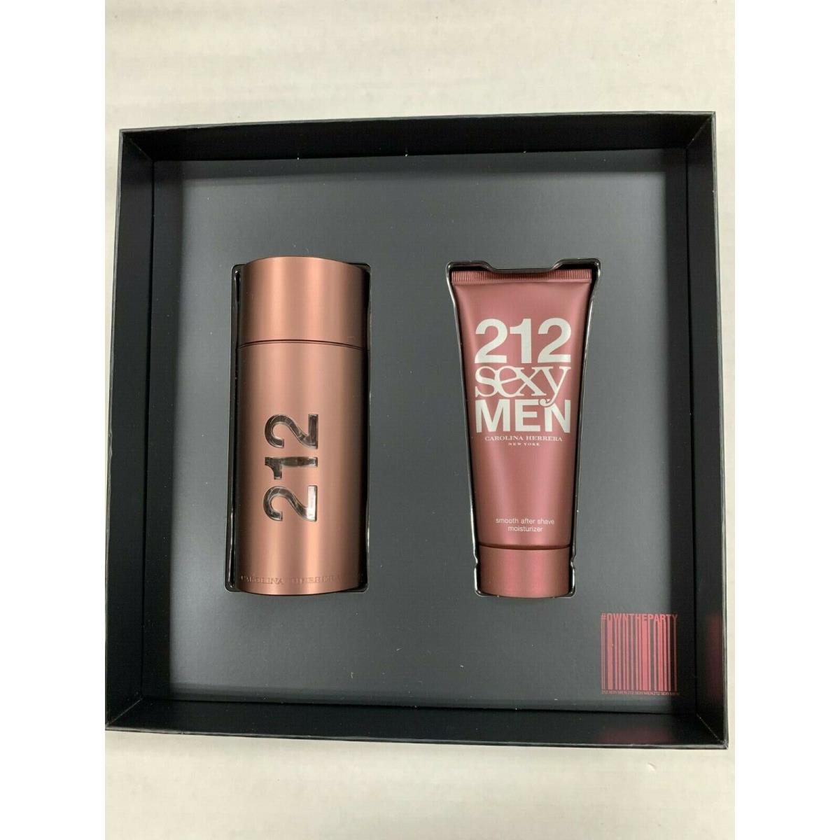 Carolina Herrera 212 Sexy Men 2pc Set 3.4 oz Edt+ 3.4 oz After Shave Moisturizer