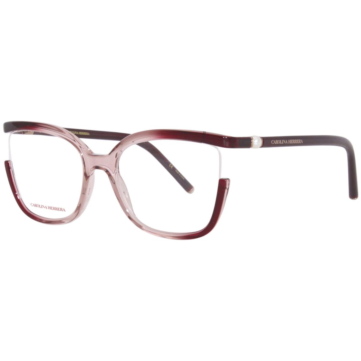 Carolina Herrera CH/0004 C19 Eyeglasses Women`s Burgundy Semi Rim 53mm