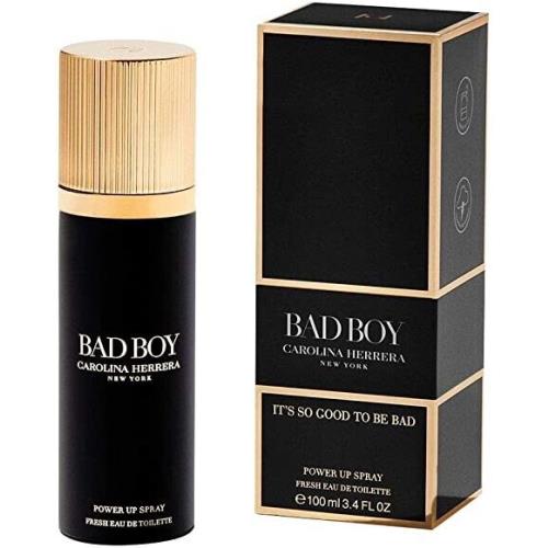 Bad Boy Power Up Spray By Carolina Herrera 3.4 Oz. 100ml Edt Men