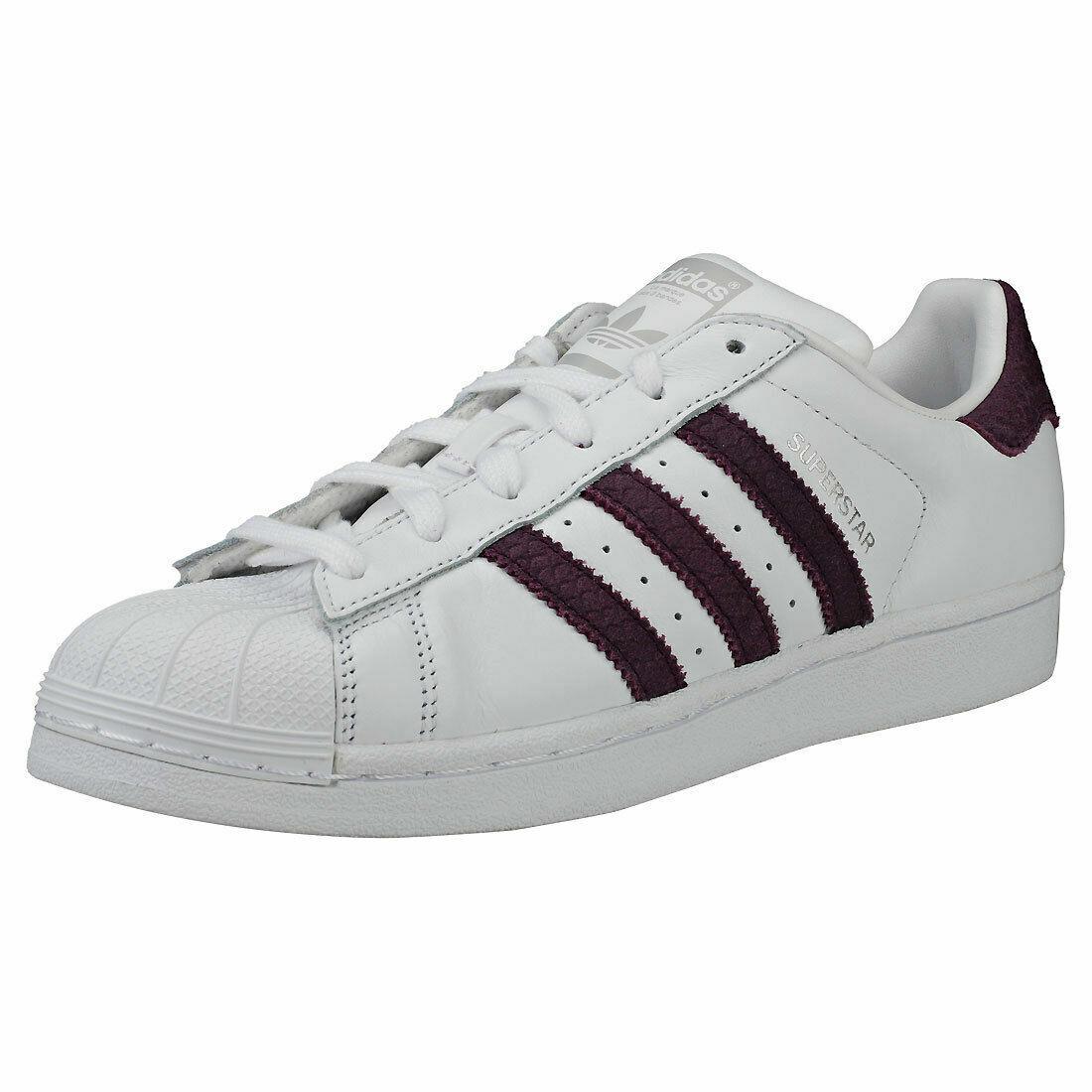 Adidas Originals Superstar Sneakers Sports Women Shoes Milk/purple Size 7.5 - WHITE/PURPLE