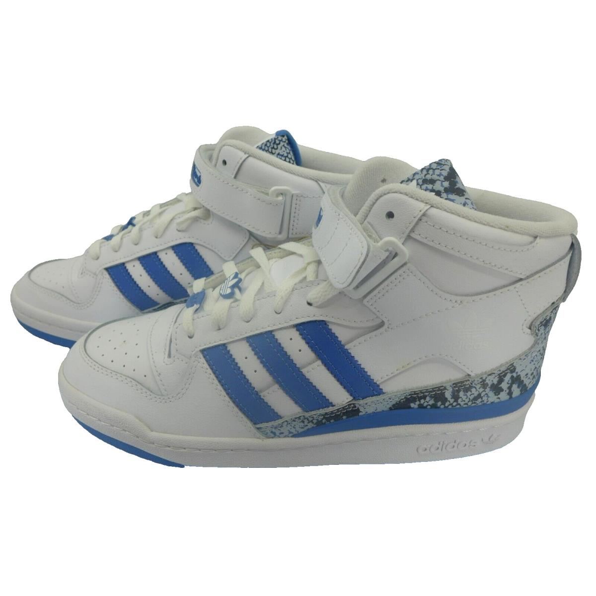 Adidas Forum Mid Womens White Focus Blue Halor Blue Athletic Shoes Size 9.5 - White/Focus Blue/Halor Blue