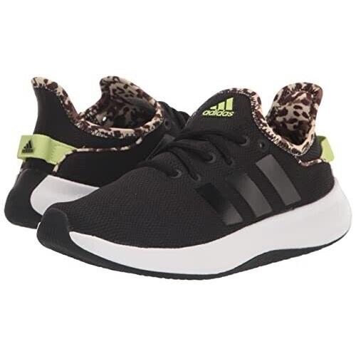 Adidas Women Cloudfoam Pure-spw Running Shoes IG3150 Black Leopard 8.5 - Black