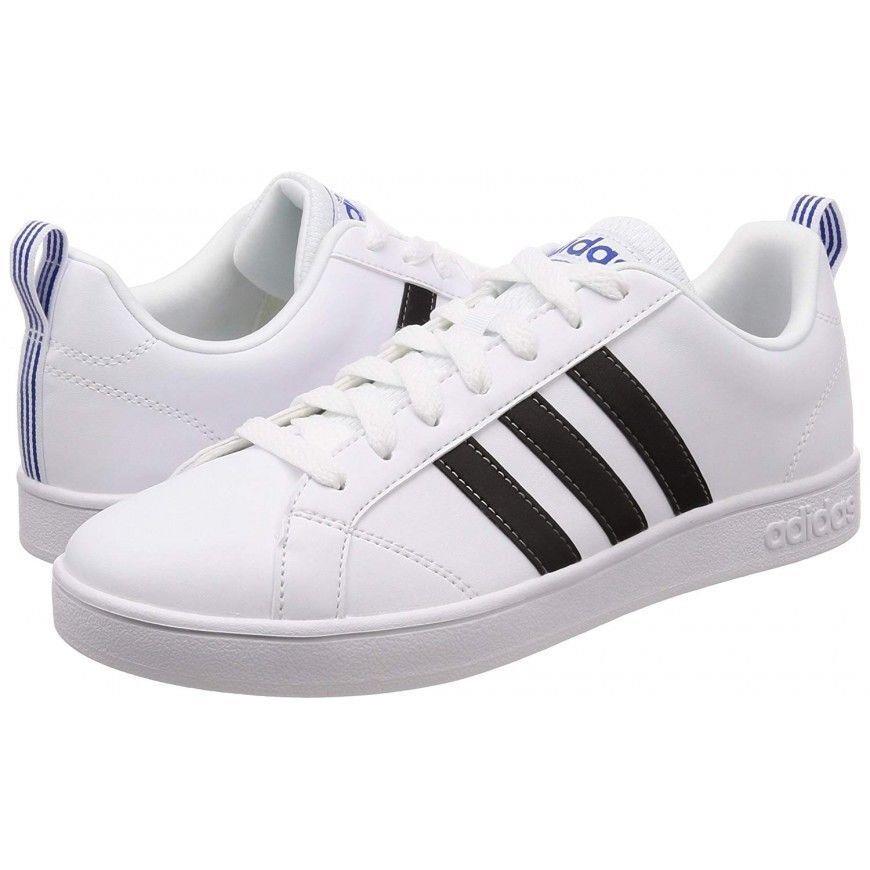 Adidas VS Advantage Leather Low Sneakers Sport Men Shoes White/black Size 10 - WHITE/BLACK - F99256