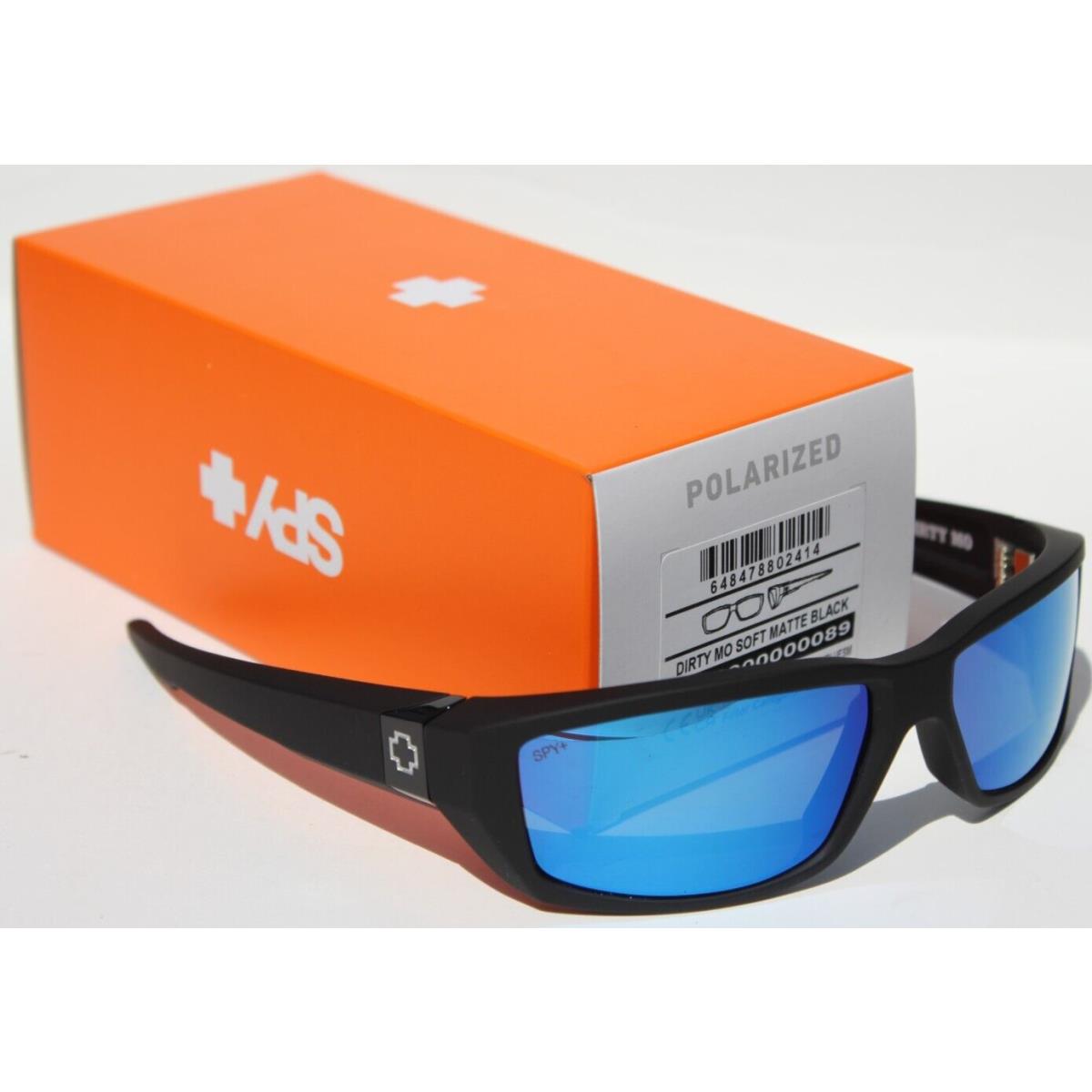 Spy Optics Dirty Mo Polarized Sunglasses Matte Black/blue Mirror