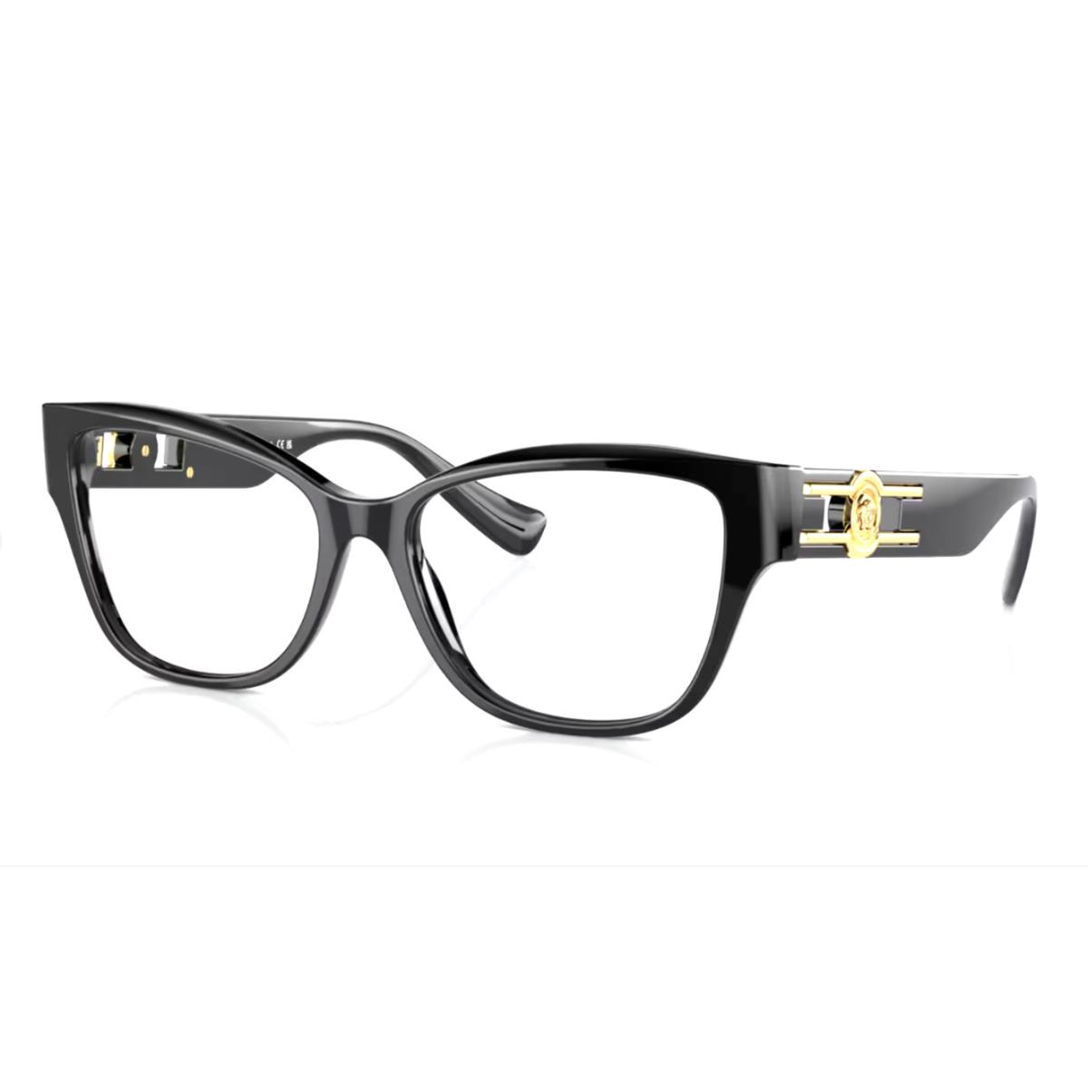 Versace Cat Eye Reading Glasses Mod. 3347 GB1 52-16 140 Black Frames Readers