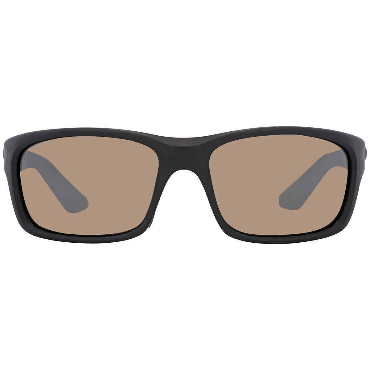 Costa Del Mar Jose Pro Copper Silver Mirror Polarized Glass Men`s Sunglasses - Frame: Black, Lens: Multi