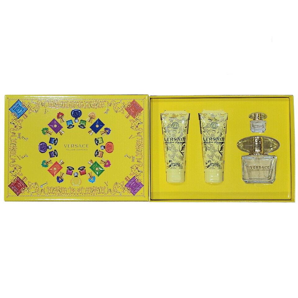 Versace Edt Yellow Diamond 4PCS Gift Set