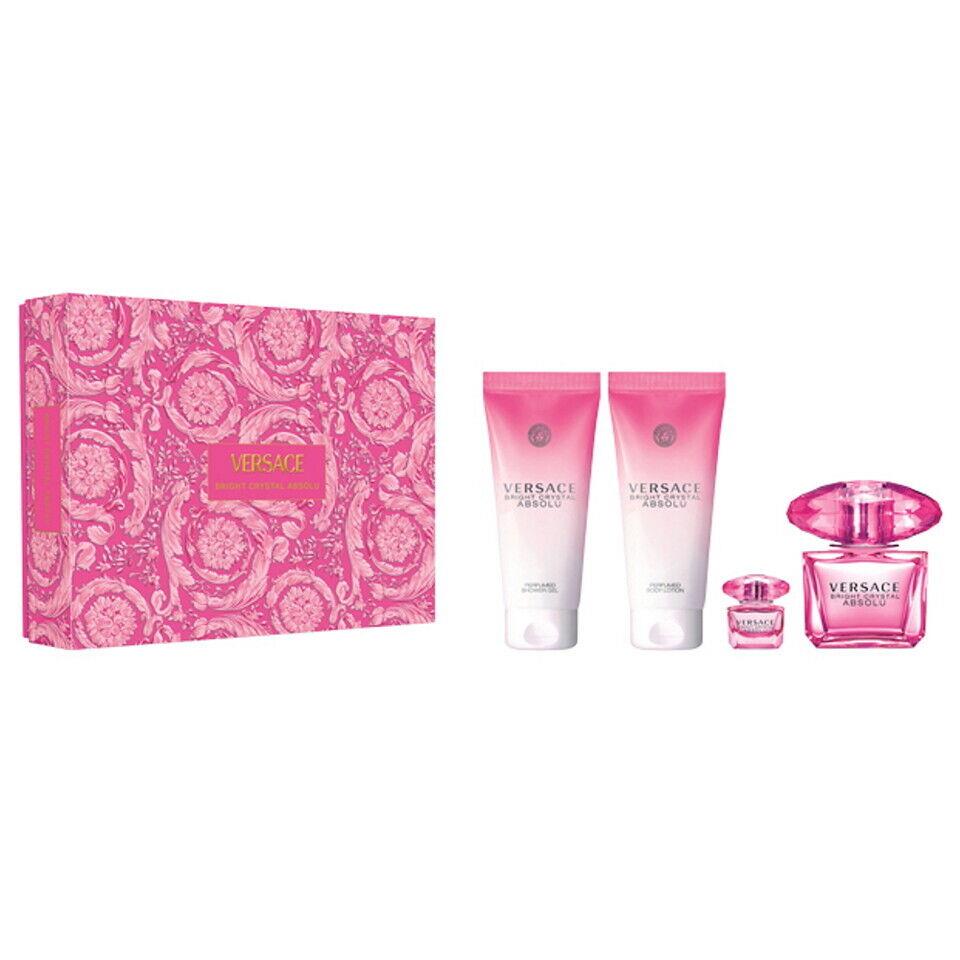 Bright Crystal Absolu 4 Pcs Gift Set By Versace Edp For Women