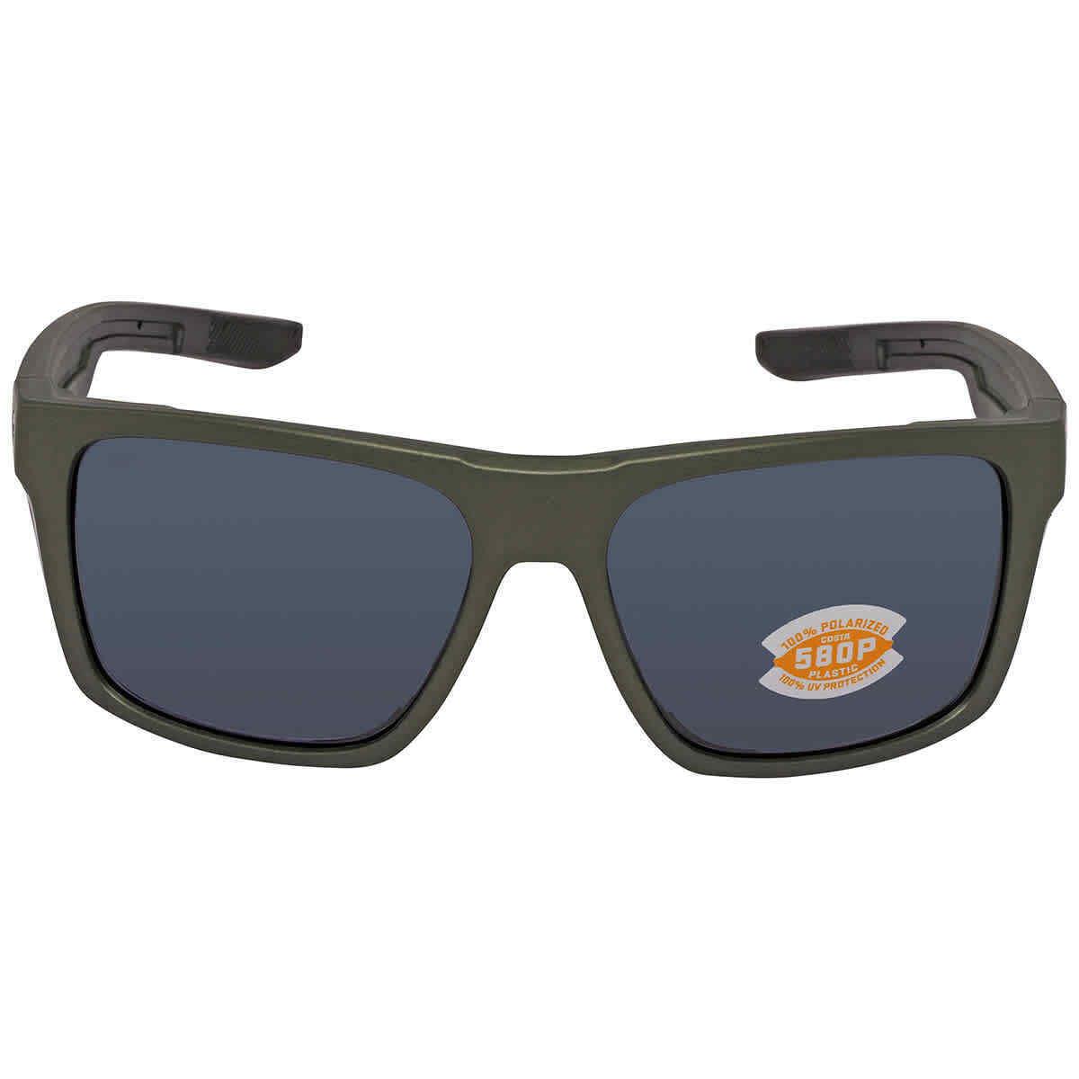 Costa Del Mar Lido Grey Polarized Polycarbonate Men`s Sunglasses 6S9104 910412