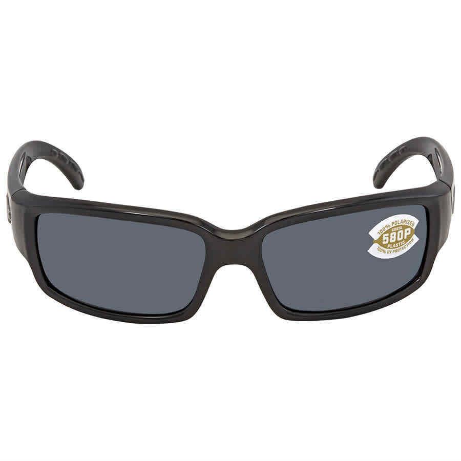 Costa Del Mar Caballito Grey Polarized Polycarbonate Men`s Sunglasses CL 11 Ogp - Frame: Black, Lens: Grey