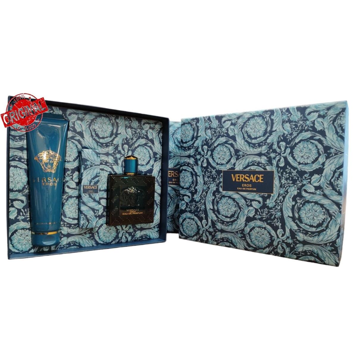 Versace Eros Eau de Parfum 3 Pcs Men`s Gift Set