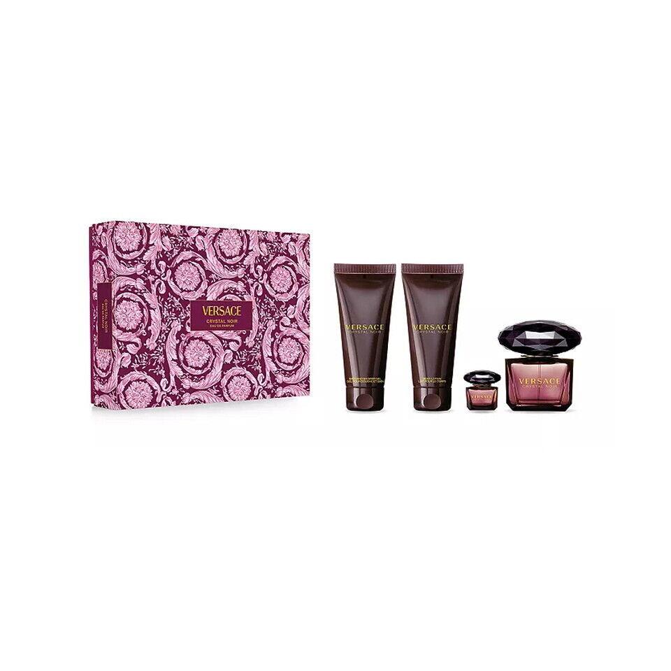 Versace Crystal Noir Eau De Parfum Women`s 4 Pcs Gift Set- 2024 Edition