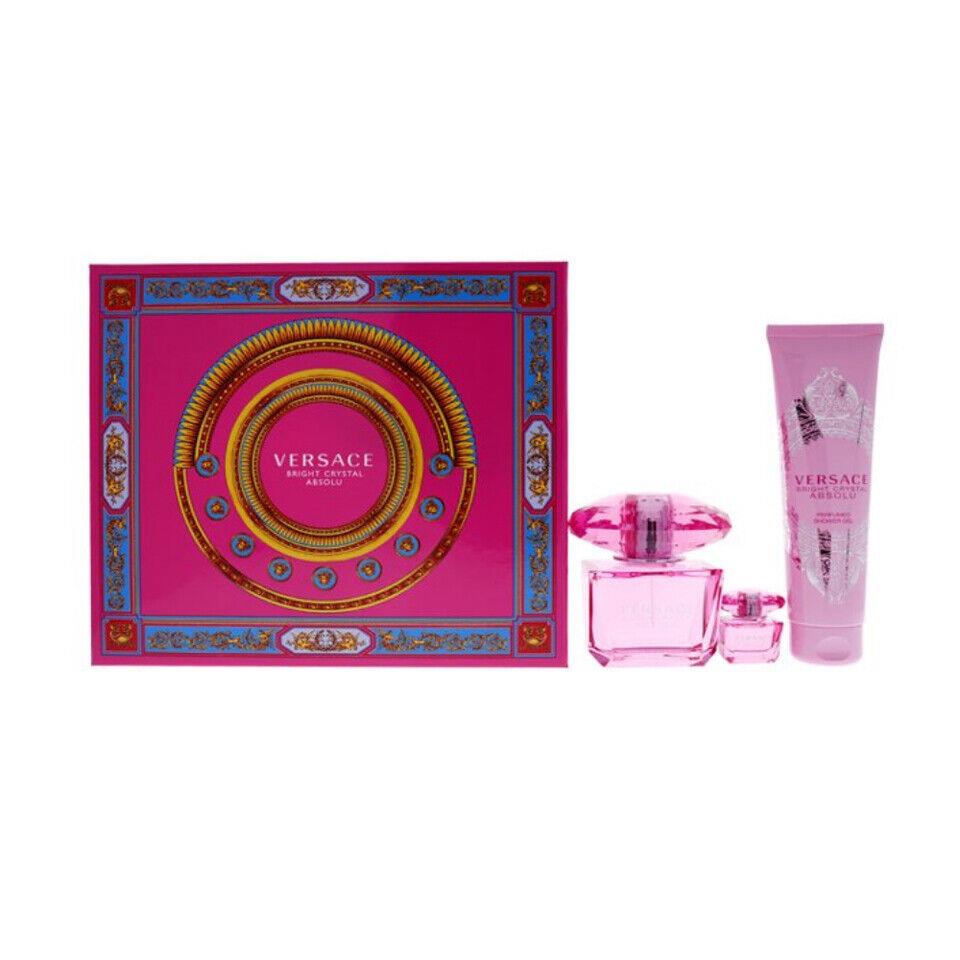 Versace Bright Crystal Absolu Eau De Parfum Women s 3 Pc Gift Set