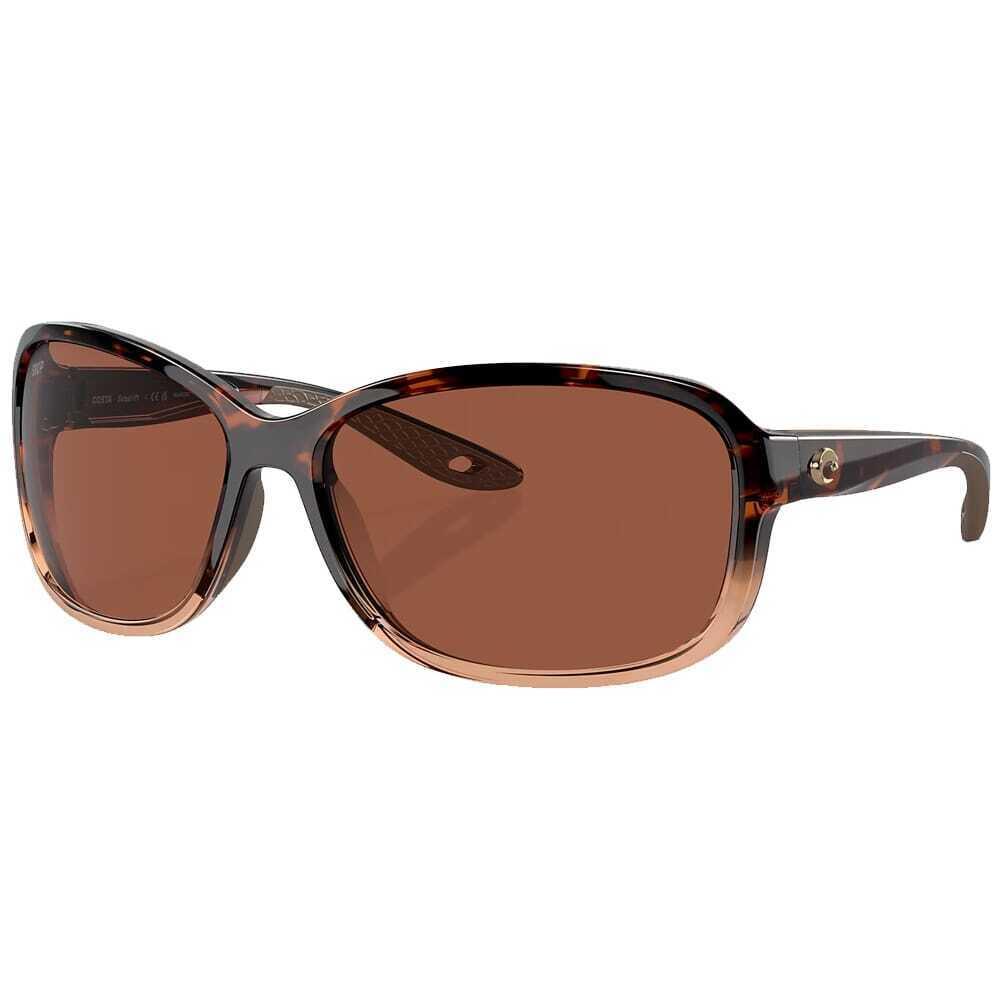 Costa Seadrift Shiny Tortoise Sunglasses W/copper 580P M Lenses 06S9114-91140660