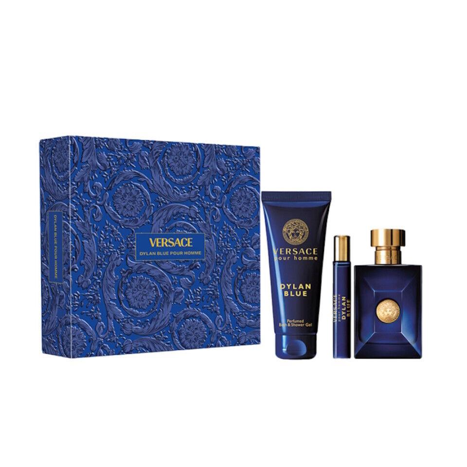 Dylan Blue by Versace Pour Homme Edt 3PCS Men Gift Set