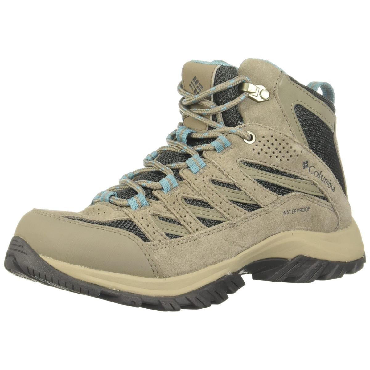 Columbia Womens Crestwood Mid Waterproof Boot Hiking Olive Wide BK5371-089 - Dark Grey, Kettle