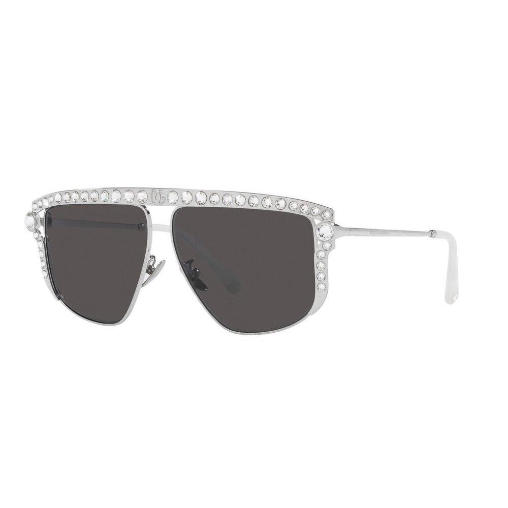 Dolce Gabbana DG2281-B 05/87 Silver Square Gray 57mm Non-polarized Sunglasses