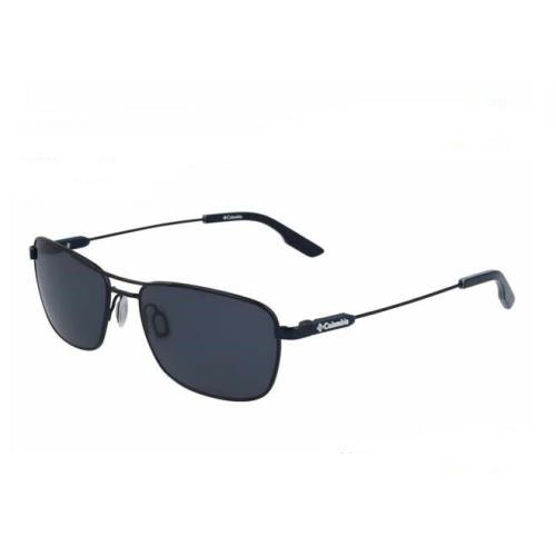 Columbia C116S 410 Pilot Peak 58mm Matte Navy Smoke Unisex Aviator Sunglasses - Frame: Blue, Lens: Gray