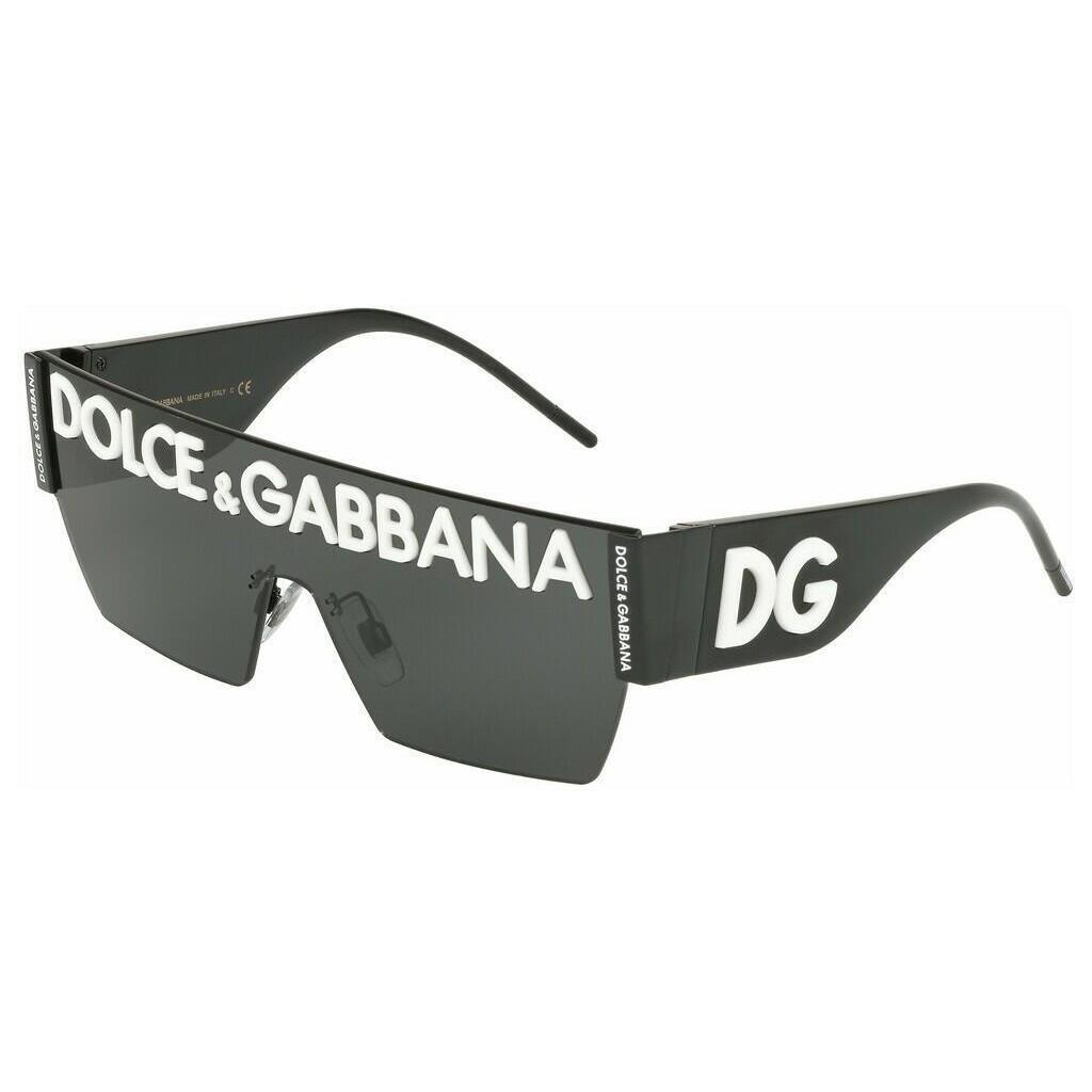 Dolce Gabbana DG2233 01/87 Black Square Gray 143-145mm Non-polarized Sunglasses